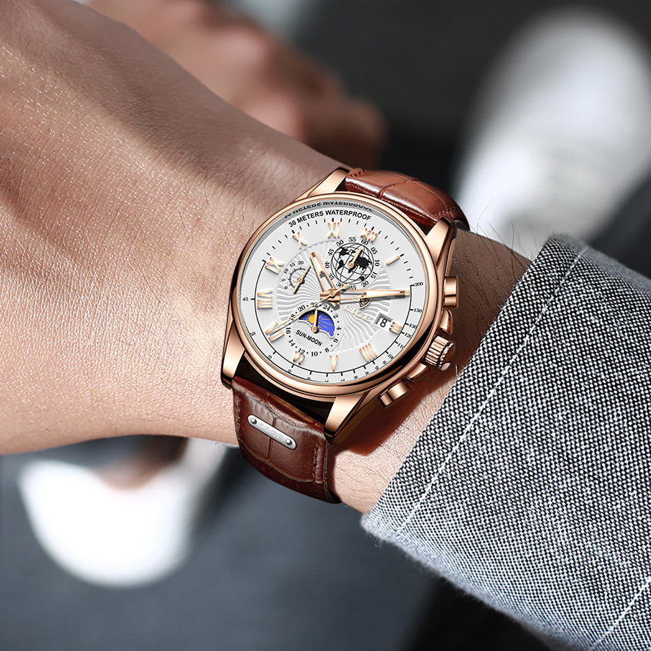 Men's Waterproof Luminous Multifunctional Chronograph Watch - Image 5