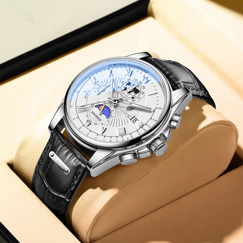 Men's Waterproof Luminous Multifunctional Chronograph Watch - Image 2