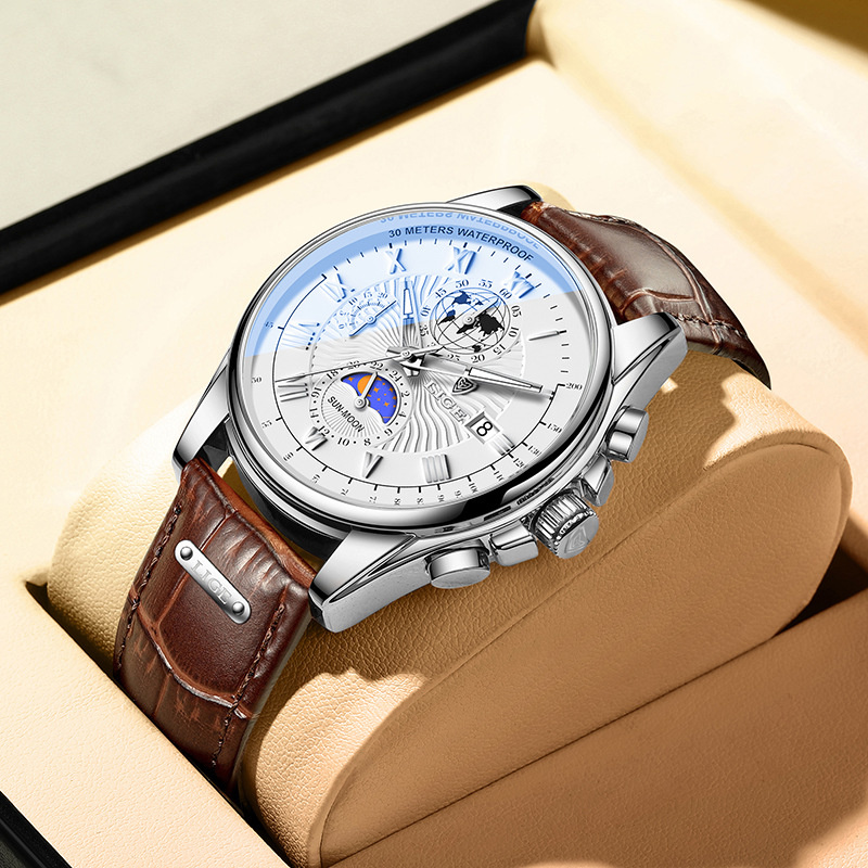 Men's Waterproof Luminous Multifunctional Chronograph Watch - Image 9