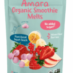 Amara Organic Smoothie Melts, Mixed Red Berries, No Added Sugar, Baby Food Stage 3, 1 oz Bag