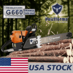 US STOCK - 92cc Holzfforma® G660 Gasoline Chain Saw Power Head Without Guide Bar and Chain Top Quality By Farmertec All parts are For MS660 066 Chainsaw