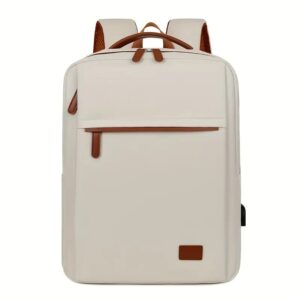 Backpack Oxford Cloth Business Computer Bag With Large Capacity, Strong And Wearable Student School Bag, Solid Color And Versatile Travel Backpac