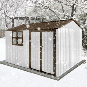 Metal Garden Sheds 10ftx8ft Outdoor Storage Sheds Whitecoffee With Window