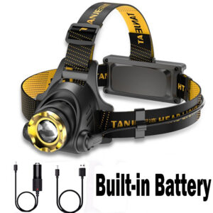 LED Headlamp Rechargeable Head Torch Zoom Headlight Lamp Powerful Flashlight Fishling Driving Camping Light With 3 Modes Work Light