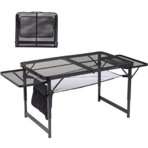 4.7ft Black Outdoor Folding Table