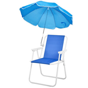 Folding Beach Chair With Umbrella For Adults, Lightweight Porable Camping Chair With 265lbs Capacity For Travel Picnic Concert & Outdoor Activiti
