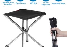 1Pc Foldable Camping Stool Retractable Portable Folding Chair Easy Setup Lightweight Backpacking Stool Carry Bag Fishing Camping Hiking BBQ