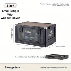 Folding Camping Storage Box Multi-layer Thickened Cover Durable Plastic Portable Outdoor Picnic Car-mounted Solid Structure Automatic Camping Acc