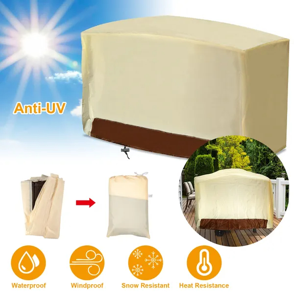 210D Waterproof Outdoor BBQ Grill Cover Windproof Dustproof Patio Gas Grill Oven Protector Oxford Cloth Garden GPCT1580