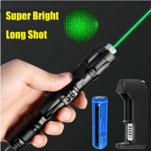 Green Laser Pointer USB Rechargeable Pen LED Flashlight Torch Visible Beam Lazer