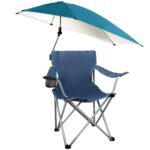 1Pc Foldable Beach Chair With Sun Canopy Cup Holder Carry Bag Adkustable Armrest Detachable Umbrella 220.5lbs Max Load Fedex Shipping