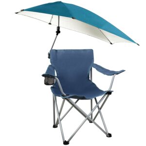 1Pc Foldable Beach Chair With Sun Canopy Cup Holder Carry Bag Adkustable Armrest Detachable Umbrella 220.5lbs Max Load Fedex Shipping