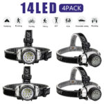 14LED Headlamp USB Rechargeable Headlight Head Torch Flashlight Simple Designed For Doctors