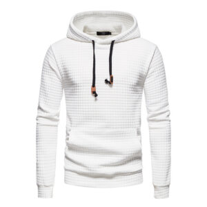 Mens Hoodies Pullover Long Sleeve Knit Hooded Sweatshirt