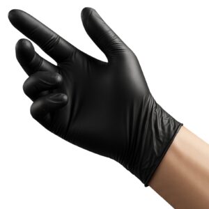 Black Nitrile Disposable Gloves 4.5 Mil Latex & Powder-Free 100 Count Size L