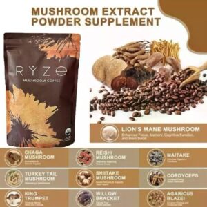 Mushroom Usda Organic Coffee 30 servings 6 Adaptogenic Mushrooms Free Ship