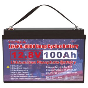 12V 100 AH,  Marine Rechargeable Battery, High Self-Discharge Rate 800A Current, for Solar Marine Off-Grid Applications  Backup Battery System