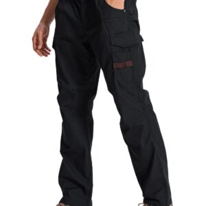 Mens Ripstop Cargo Work Pants with 13 Pockets Tactical Water Resistant Breathable Hiking Construction Pants