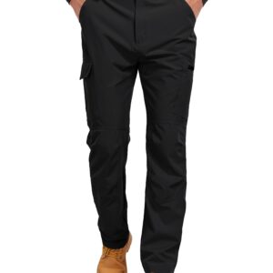 Men's Hiking Cargo Pants Lightweight Quick-Dry Waterproof Stretch Work Fishing Travel Outdoor Pants with 6 Pockets