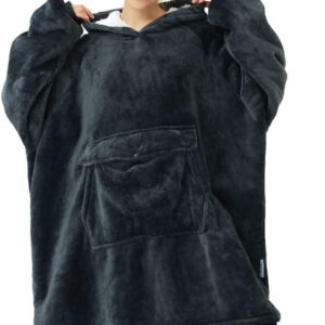 Krifey Wearable Blanket Hoodie, Oversized Sherpa Hooded as Birthday Gifts for Mom Women Girlfriend Men, Cozy Sweatshirt with Giant Pocket