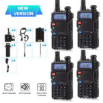 [Outdoorfun] BAOFENG UV-5R Long Range Two-Way Radio - Rechargeable High Power Walkie Talkie - Portable Ham Radio Emergency Essentials for Camping