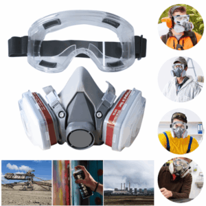 7in1 Half Face Gas Mask Facepiece Chemical Spray Painting Safety 6200 Spray Respirator + Filter